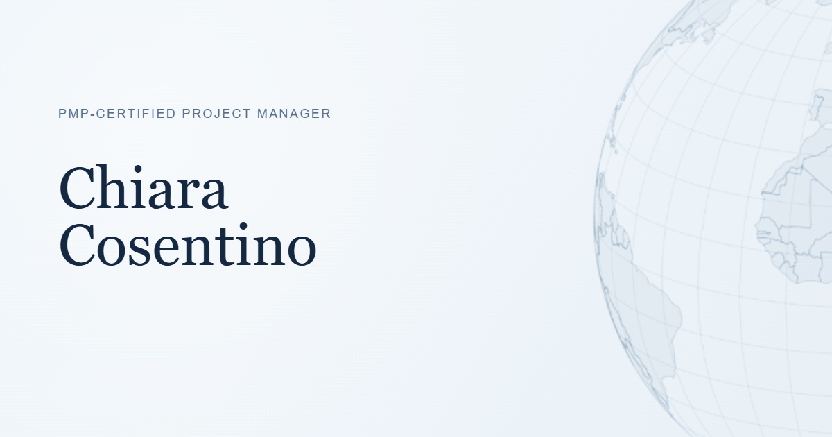 Chiara Cosentino — International Project Manager